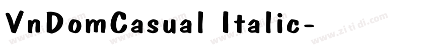 VnDomCasual Italic字体转换